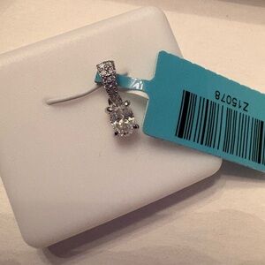 Moissanite and sterling silver pendant, 0.5 carats total weight, NWT